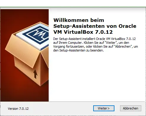 Bild: Start Setup Assistent.