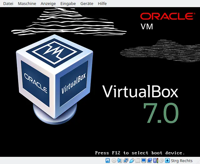 Bild: Der Startbildschirm einer VM